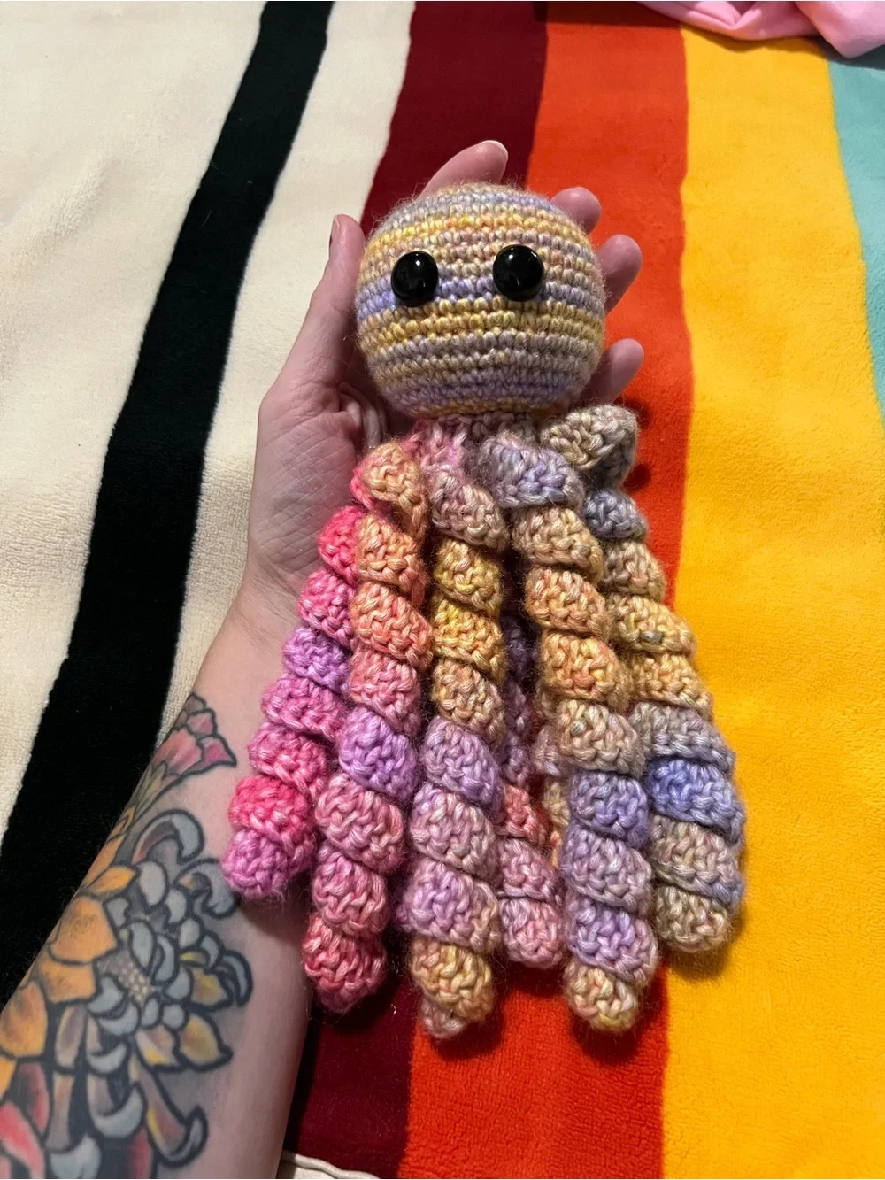 Colorful Crocheted Octopus 🐙